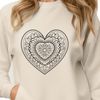 Whimsical Vector Design A colorful mandala design featuring a heart shape, suitable for vector graphics.
