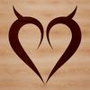 Geometric Heart Clip Art A simple geometric shape in the form of a heart, ideal for use as clip art in various designs.