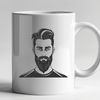 Male Portrait in Elegant Vector Design Image of a bearded man in a vector format.