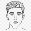 Male Vector Art for Digital Design Male figure designed as vector art for various uses including digital design, cutting machines, and laser engraving.