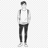 Free Male Clip Art SVG Design A simple male figure designed as a vector graphic.