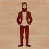 Male Figure Illustration SVG Cut File A high-resolution illustration of a man, designed for digital cutting tools like Cricut and laser cutters.