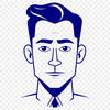 Free SVG Clip Art of a Man A minimalist illustration of a male figure with simple lines and shapes.