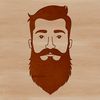 A male figure with facial hair, created as a vector graphic using SVG format.
