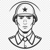 Formal Military Figure SVG Icon An SVG vector graphic of a soldier in formal uniform.