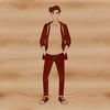 Free Adult Male Graphic Design Element A vector graphic representation of an adult man in a simple design style.