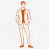 Vector Male Figure Icon A male figure represented in vector format as part of clip art.