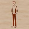 Free Vector Male Figure Illustration A male figure depicted in a simple vector design.