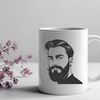 Facial Hair Character Design SVG A simple illustration of a male figure with facial hair.