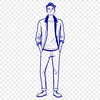 Digital Male Figure Illustration A high-quality digital illustration of a male figure in various poses and styles, suitable for vector art projects.