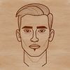 Vector Male Graphic Template A digital illustration of a male figure created in vector art format.