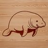 Manatee sea creature illustration in vector format