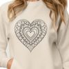Whimsical Vector Heart Design Illustrative mandala heart design created with vector lines for digital cutting machines or laser cutters.