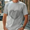 Heartful Geometric Design SVG File A detailed geometric mandala design in the shape of a heart, created as a scalable vector graphic.