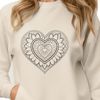 Vibrant Heart Mandalas in Various Patterns A detailed mandala design featuring a heart shape in various patterns.