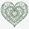 Geometric Heart Vector Graphic A geometric heart shape made up of intricate patterns and designs, created as a vector graphic using SVG technology.
