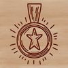 Medal Icon Design in Vector Format A detailed medal icon designed as vector art for various uses.