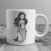 Mythical Underwater Siren SVG Mythical mermaid sea creature illustrated in vector format.