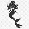 Illustrative mermaid design in vector format
