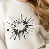 Colorful Vector Splatter Design A colorful vector shape in the form of a splat, suitable for various designs and applications.