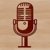 Stylized Microphone Vector Icon A stylized vector representation of a microphone, suitable for use in digital designs and cutouts.