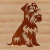 Cute Canine Companion in a Sitting Position A digital illustration of a Miniature Schnauzer in a sitting position, suitable for graphic design projects.