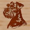 A vector illustration of a happy miniature dog with distinctive beard and eyebrows.