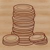 Virtual Currency Icons in Vector Format A set of virtual currency coins in a vector format.