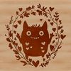 Colorful Halloween Decoration Design A colorful monster surrounded by floral elements, suitable for Halloween decorations or kids' party themes.