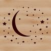 Beautiful Stylized Moon Illustration Vector illustration of the Moon in a stylized format.