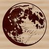 Free Moon SVG Clip Art Design A simplified illustration of the full Moon with detailed texture, suitable for digital design projects.