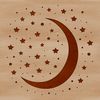 Lunar body in the night sky, created as a vector graphic.