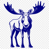 Wildlife Vector Design SVG A high-quality illustration of a wild animal, a moose, suitable for vector art designs.