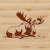Wild Life Icon A large wild animal with antlers, depicted in a calm and resting position.