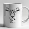 Moose in Reading Goggles A stylized illustration of a moose wearing glasses, suitable for vector design.