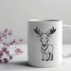 Majestic Wildlife Illustration A detailed illustration of a large antlered wild animal, suitable for vector art designs.