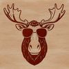 Moose Illustration in Vector Format Illustration of a wild moose in vector format.