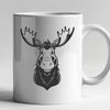 Wildlife Vector Illustration - Free Moose SVG A detailed illustration of a majestic moose in its natural habitat, suitable for vector art projects.