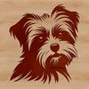 A small crossbreed dog with a cute face and floppy ears.