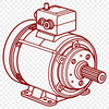 Motor Illustration Vector Graphic A detailed illustration of a motor, designed as vector art for digital use.