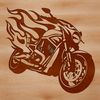 A detailed illustration of a motorcycle with sleek design and modern lines.