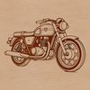 Bold Bike Illustration SVG An editable vector graphic of a motorbike with clean lines and bold styling.