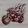 A detailed illustration of a motorcycle.