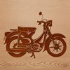 Beautiful Bike Vector Graphics A detailed digital illustration of a motorcycle with sleek design elements.