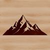 An editable vector graphic representation of a mountain.