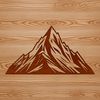 A 3D illustration of a mountain landscape created in vector format.