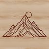 Mountain Vector Art for Cutting Machines Mountain landscape design element in vector format, suitable for cutting machines like Cricut or laser cutters.