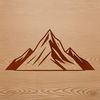 Free downloadable mountain clip art designed as a scalable vector graphic.