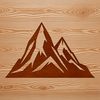 A scalable illustration of a mountain landscape featuring rolling hills and snow-capped peaks.
