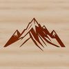 Mountain landscape illustration in vector format, suitable for commercial and personal design projects.
